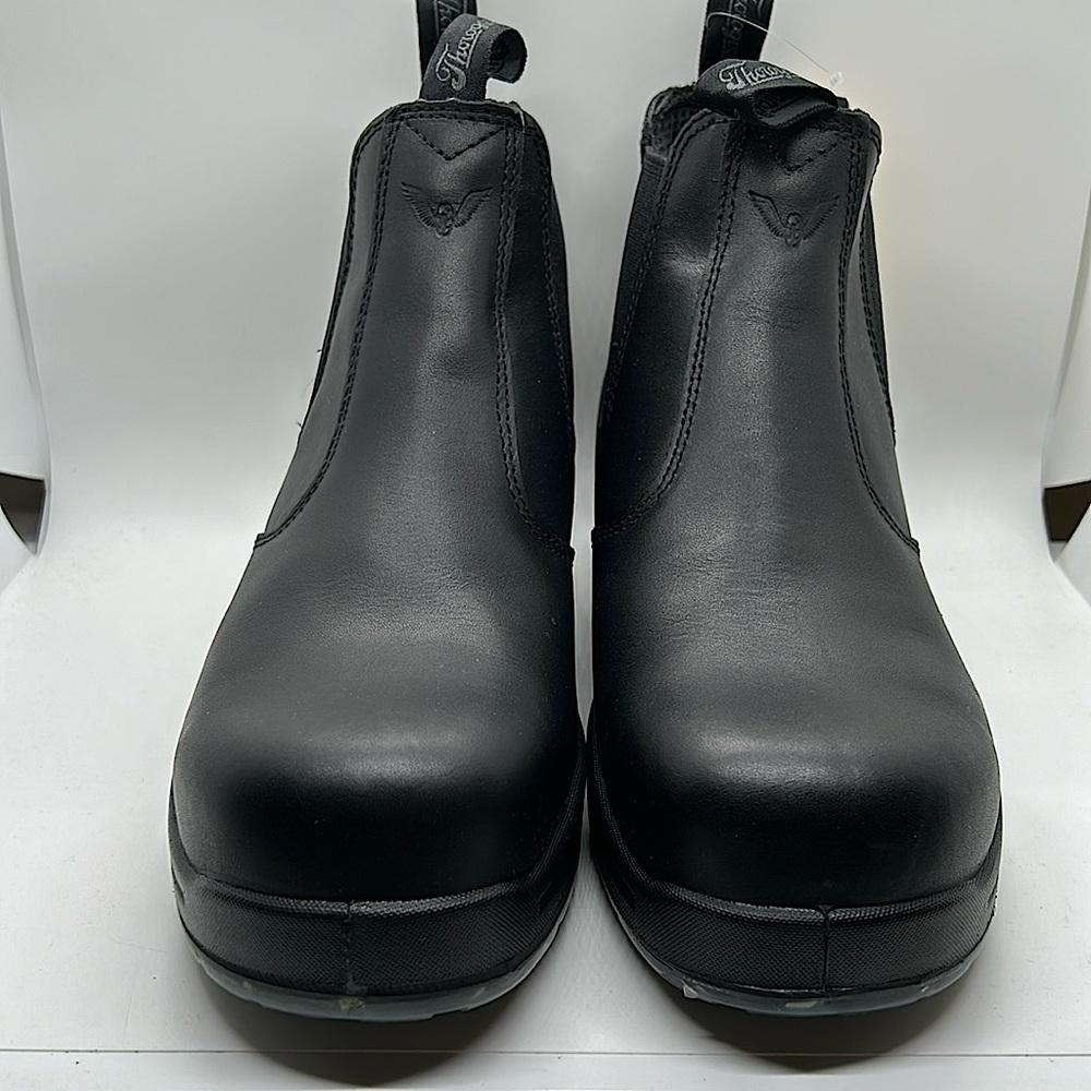 Thorogood Job Fitted NIB Black Leather Work Boots Shoes **Size 9.5** - Picture 2 of 7